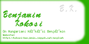 benjamin kokosi business card